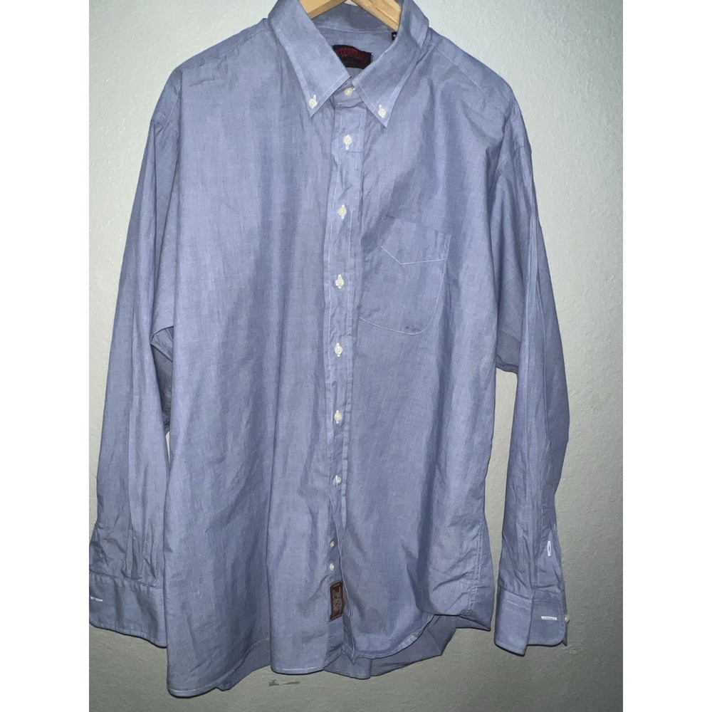 O'Connell's 18.5-36 Blue Oxford Button Down OCBD Trad Ivy Preppy Gitman Made USA